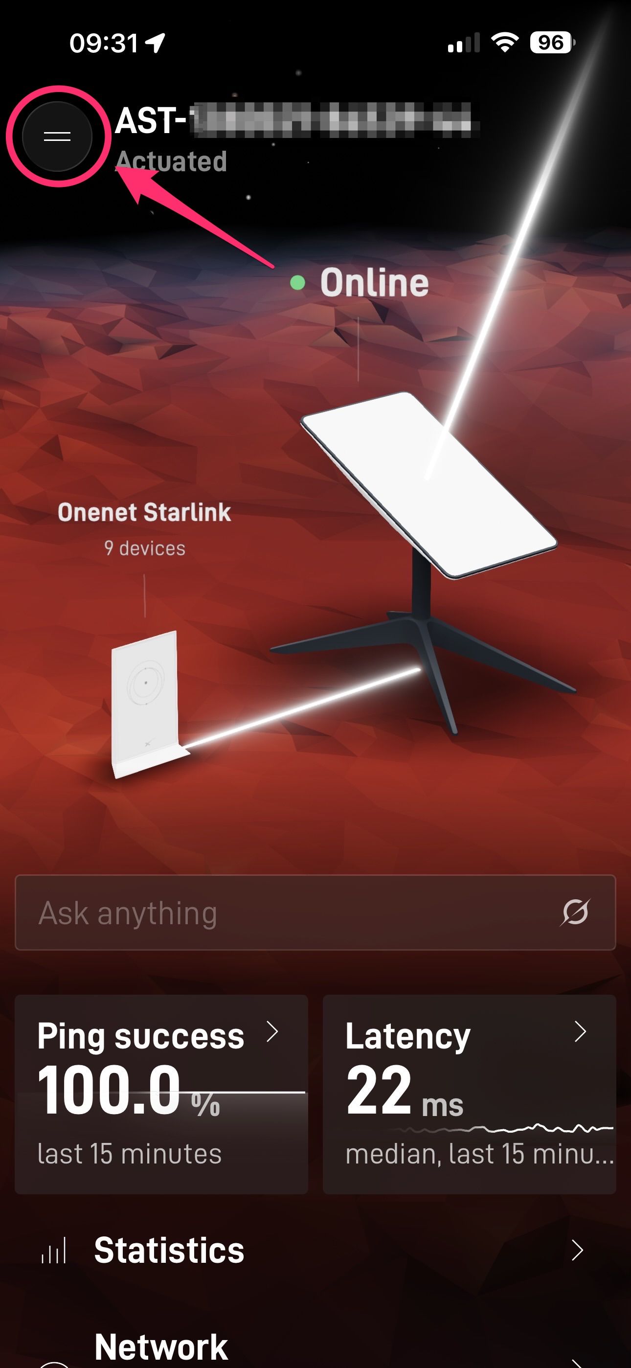 Step 1: Open the menu