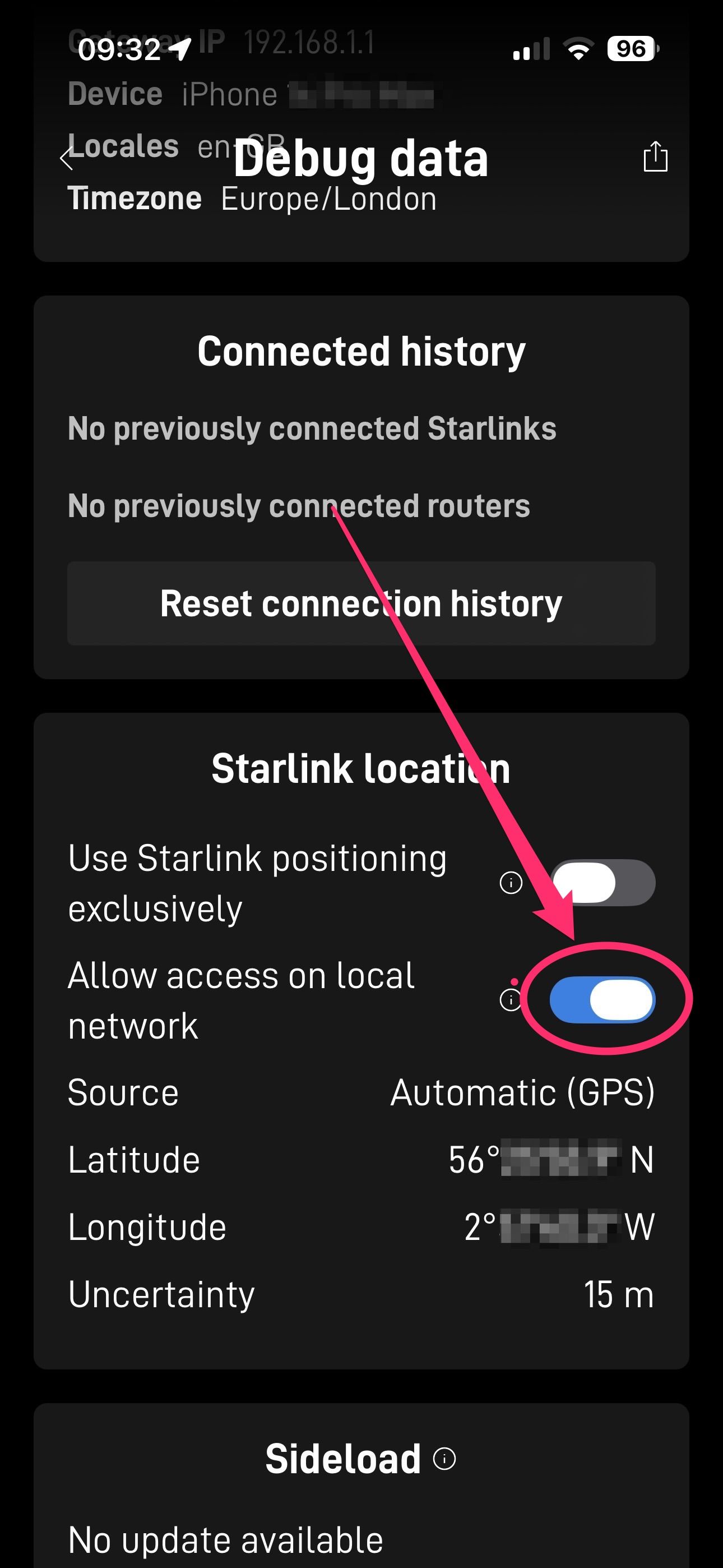 Step 4: Enable Allow access on local network
